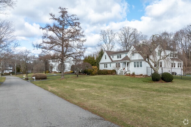 Larger homes in Greens Farms are spaced apart and offer large lots.