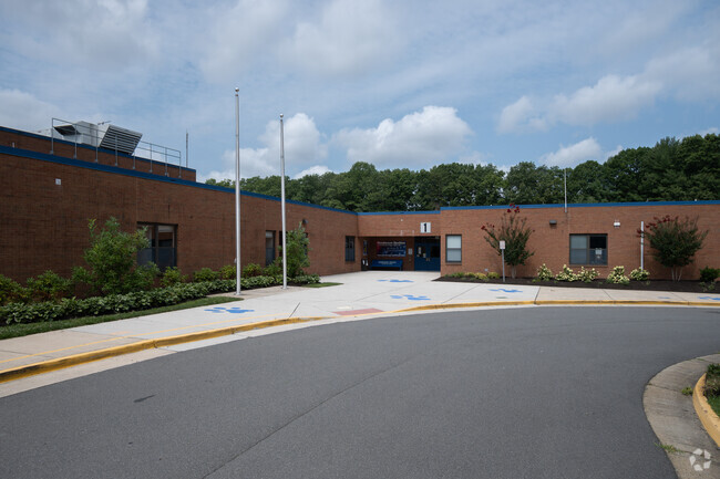 Main entrance to A Henderson Elementary School in Montclair, Dumfries VA