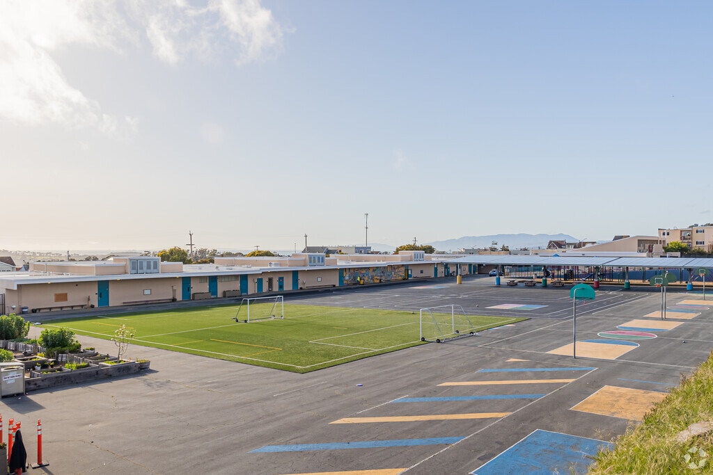 Kid can enjoy playing outside at Woodrow Wilson Elementary School.