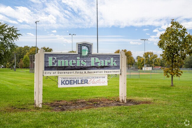 Emeis Park in Northwest Davenport provides sports fields and tennis courts for residents.