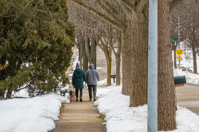Greentree residents can enjoy the walkability of the neighborhood in any season.