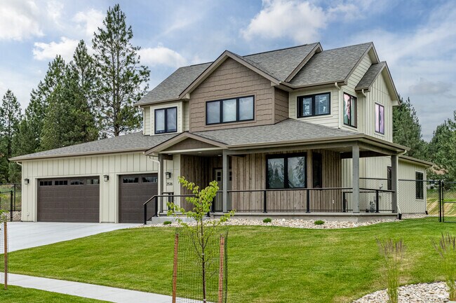 Front porches of Craftsman homes in Miller Creek invite relaxation and conversation.