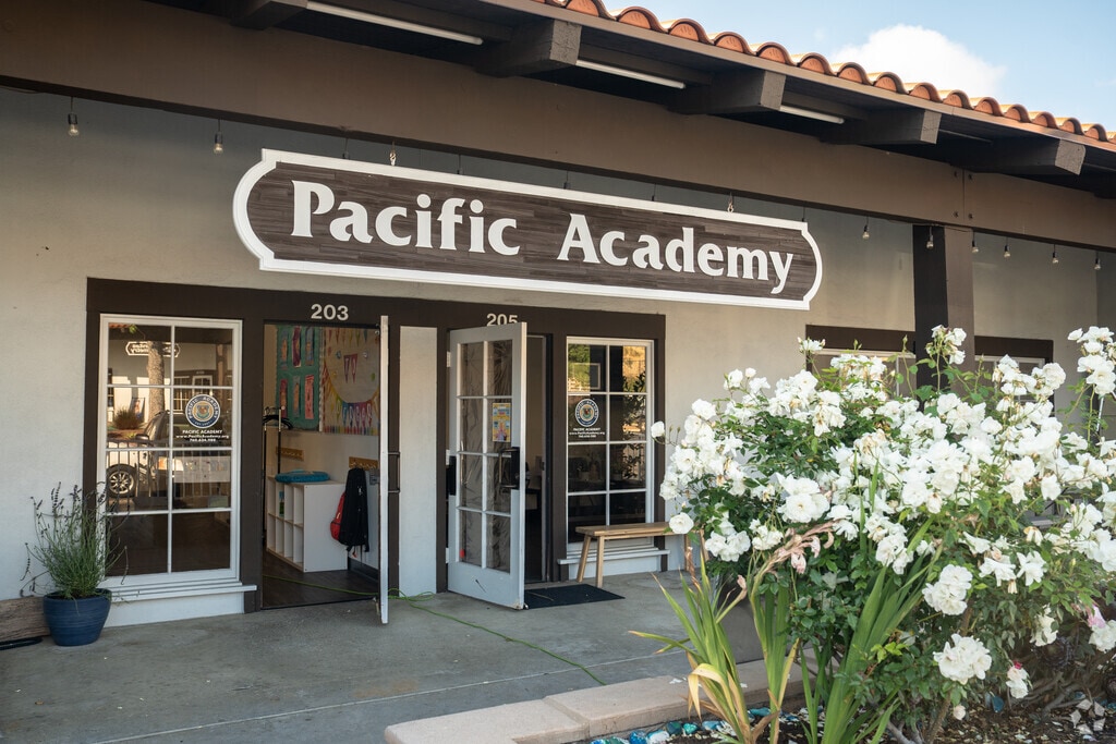 Entrance to Pacific Academy in Encinitas attached.