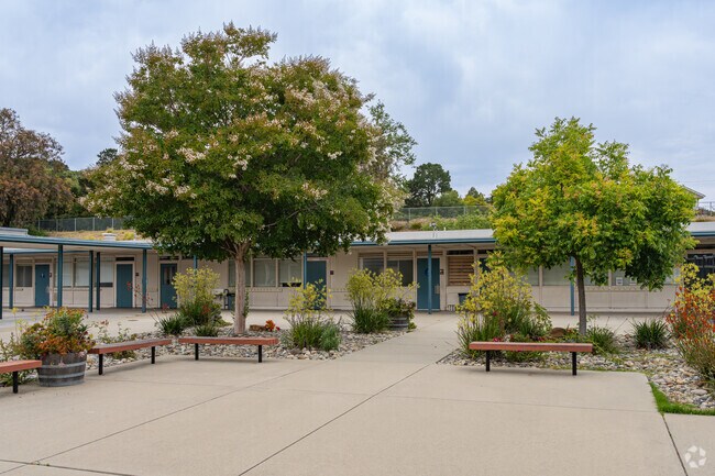 Students have several areas to take lunch or read a book at Bishop's Peak Elementary School.