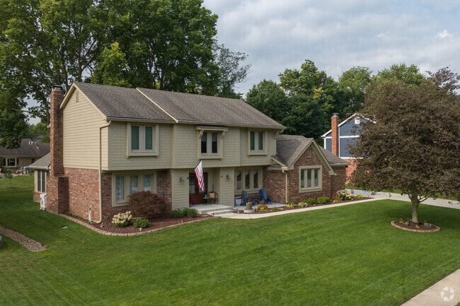 Here's a more modest two story home found among the larger homes in East Carmel.