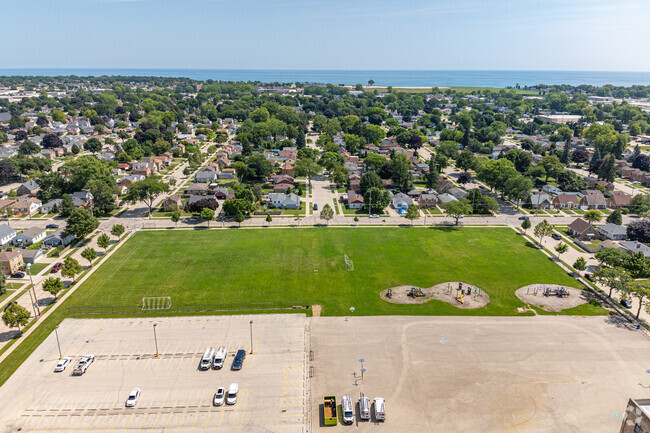 Multi-use fields are available to the students of Mitchell School in Racine.