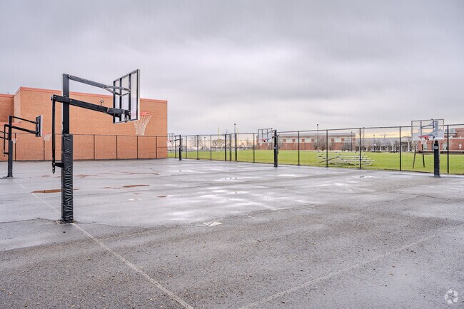 There is plenty of room to shoot some hoops at South Fayette Elementary School.