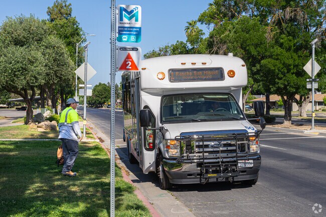 A West Madera resident takes the Madera Metro bus to his work.