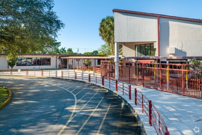 Broward Estates Elementary School has a large pickup lane to make transition times easy.