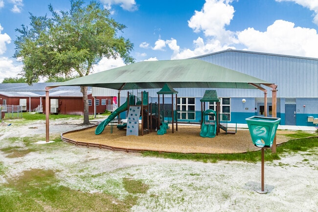 At Sand Pine Elementary in Wesley Chapel the playground has Sunbrella canopies to block UV rays.