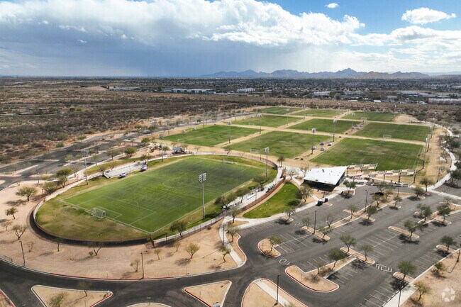 Mountaingate residents visit the nearby Reach 11 Sports Complex which offers multiple soccer and baseball fields for plenty of outdoor fun.