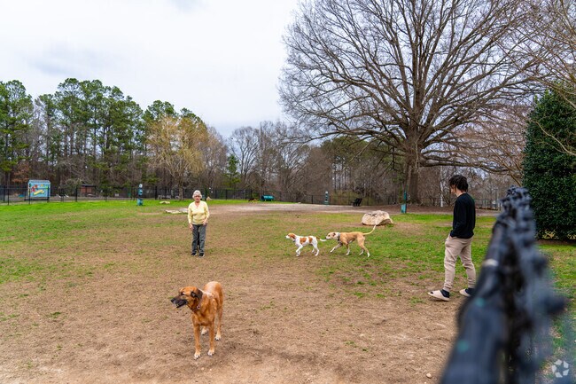 Wendell Town Park features an off leash dog park for Brentwood residents' furry friends.