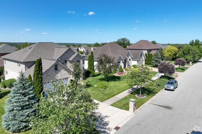 Rows of custom homes line the streets of Southeast Lemont.