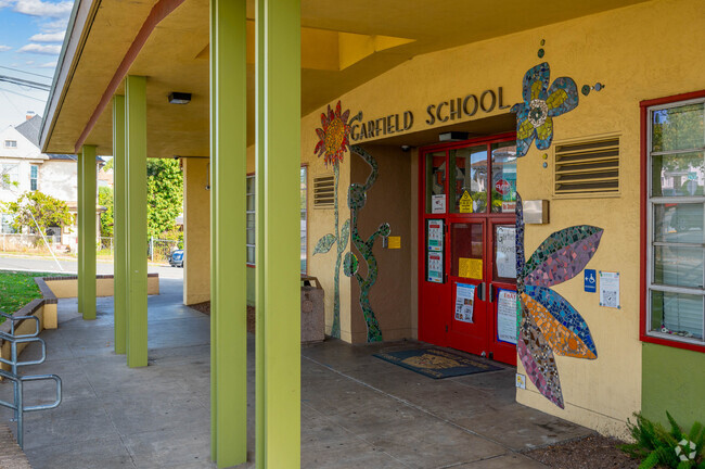 Garfield Elementary School entrance.