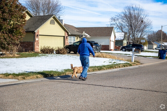 Take an afternoon walk with you dog through the streets of Haysville.
