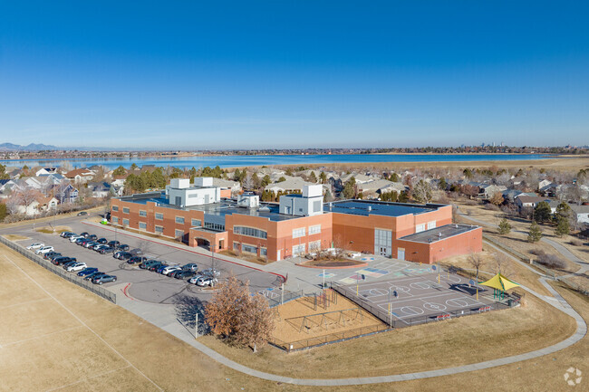 Campus of Grant Ranch School in Littleton Colorado on a warm winter day.