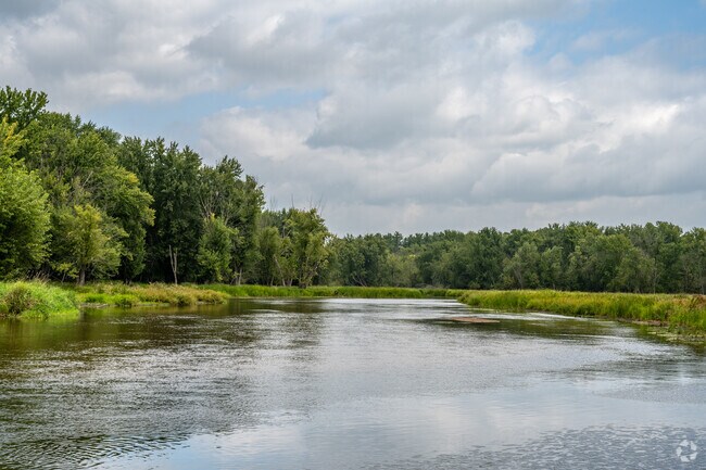 Russina Slough County Park is adjacent to a large wetland.