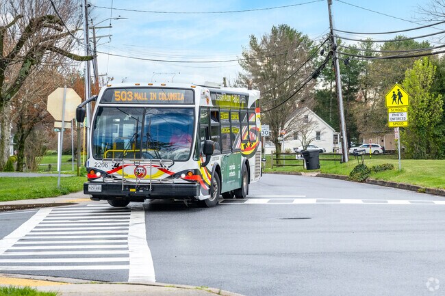 Hop on the local bus in Kings Contrivance to get to downtown Columbia.