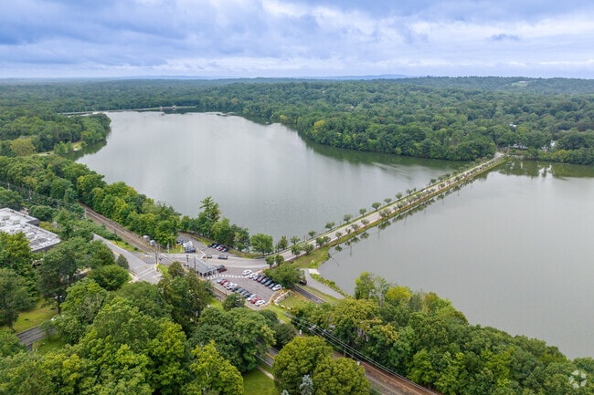 Woodcliff Lake, New Jersey, is named for its central lake and lies 30 miles north of NYC.