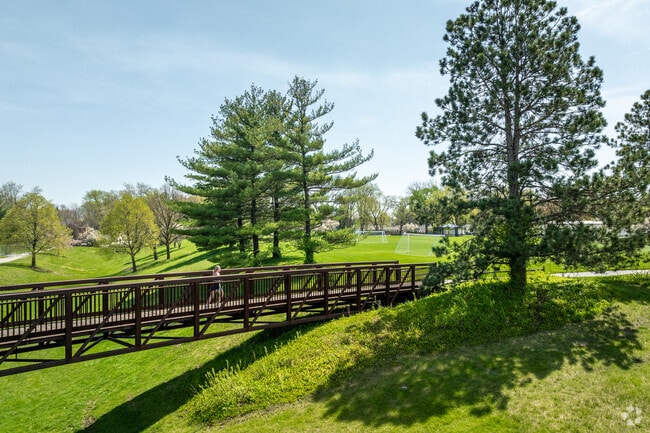 There are plenty of scenic trails to go on a run at Melas Park.