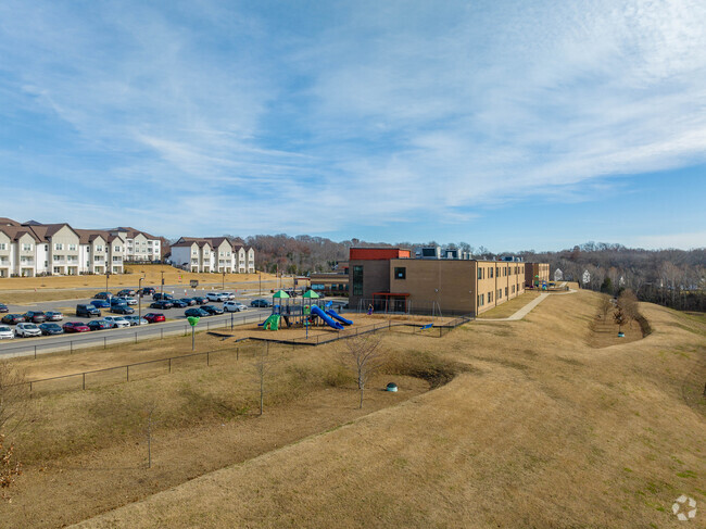 Eagle View Elementary School has a playground for outdoor recess in Nashville.