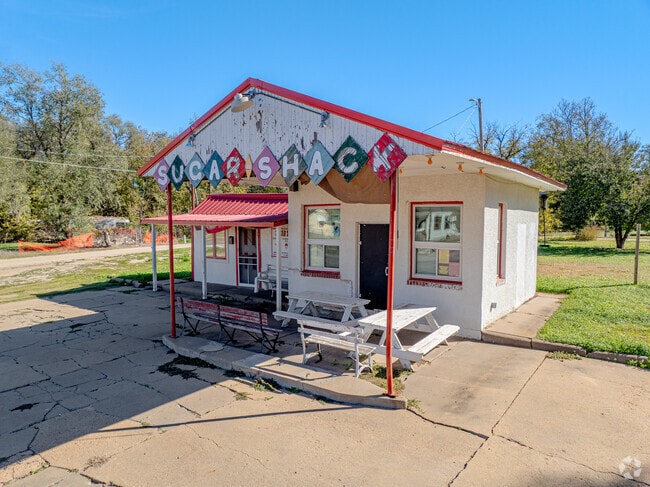 Sugar Shack serves ice cream from a walk-up window.