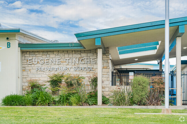 Tincher Preparatory School entrance in Long Beach, California