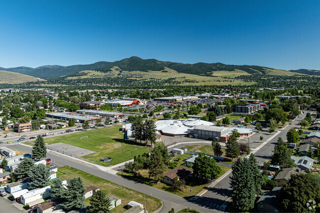 An aerial view of the campus at Porter Middle School in Missoula.