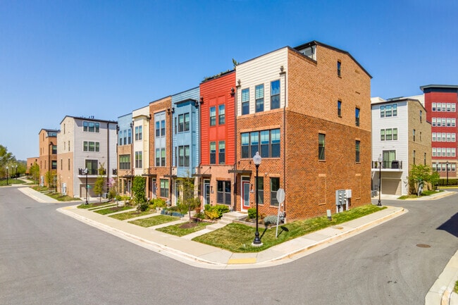Editors Park in Lewisdale offers modern, brightly painted townhomes for residents.