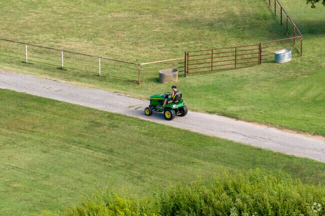 Most Ketch Acres residences use riding lawn mowers to cut their abundance of grass.