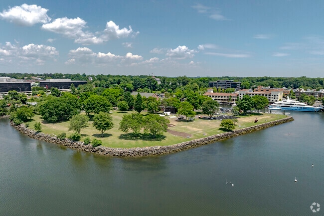 Roger Sherman Baldwin Park is located on the inlet with Greenwich harbor.