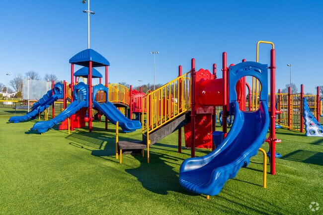Francesco A. Mascaro Park offers a beautifully crafted playground on turf.