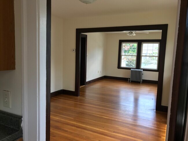 From kitchen looking into dining room/living room