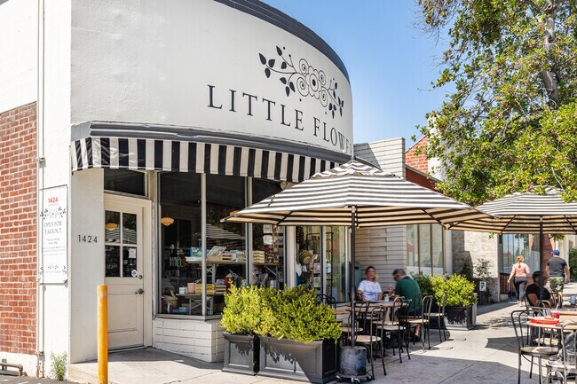 Little Flower is a cute local cafe with outdoor seating in San Rafael Hills.