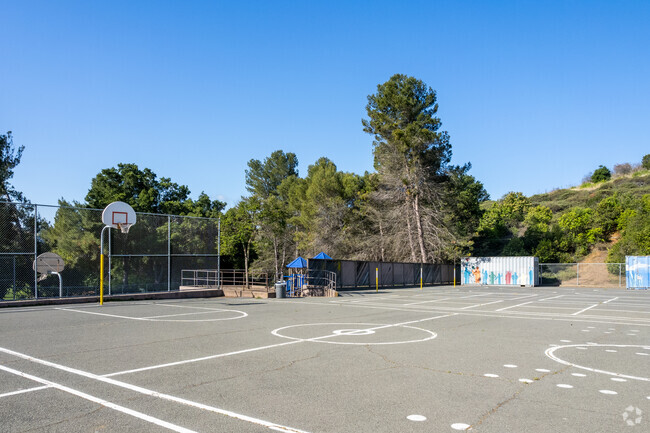 Basketball court at Glen Cove Elementary in the Glen Cove neighborhood.