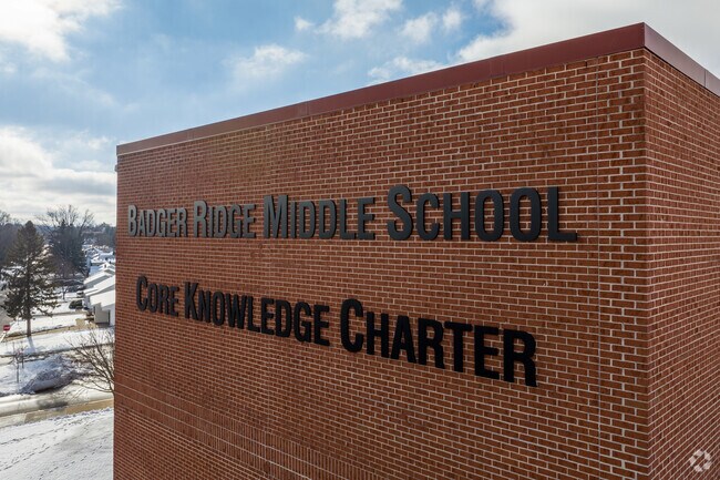 Badger Ridge Middle School in Verona shares a property with Core Knowledge Charter School.