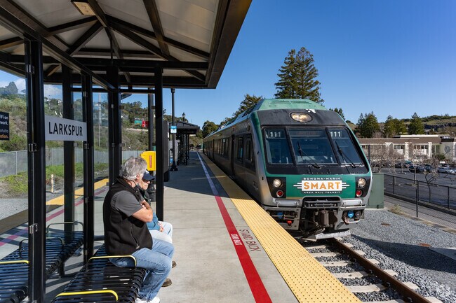 The SMART station offers Riviera Circle residents transport through the region to the Sonoma County Airport.