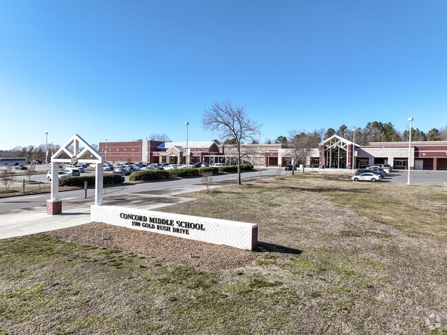 The drop off line at Concord Middle School.
