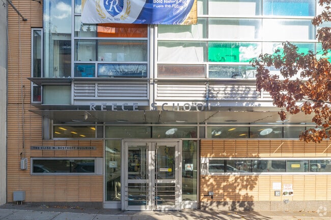 Reece School boasts a modern facade.