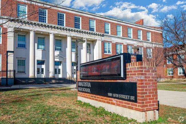 Many students in the Anacostia neighborhood attend the nearby Anacostia High School.