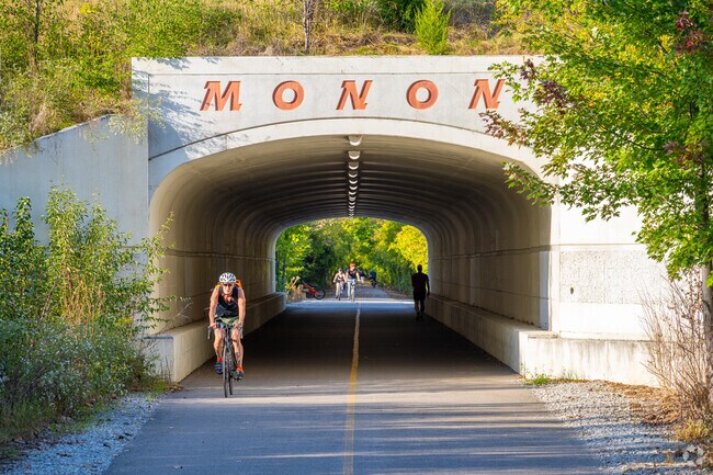 Clearwater residents are just a few blocks east of the 24 mile long Monon Trail.