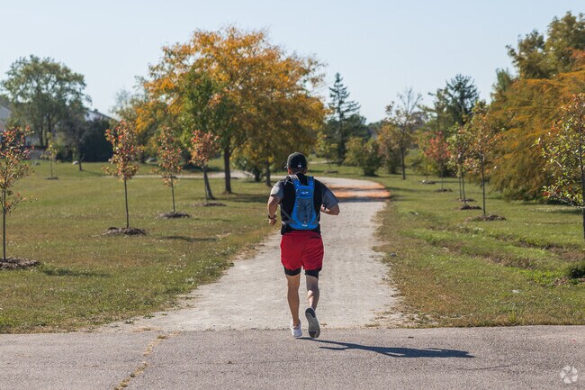 Thompson Park in Indianapolis has a great trail for exercising.