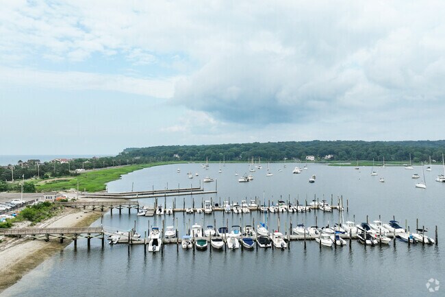 A serene day unfolds at the Cedar Beach docks near Miller Place.
