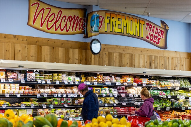 Residents of Downtown Fremont can find signature items and produce at Trader Joe's.