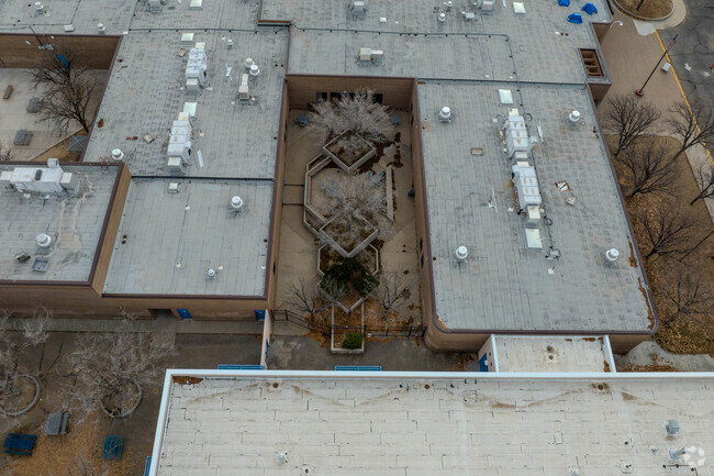 The courtyard at Mary Ann Binford Elementary.