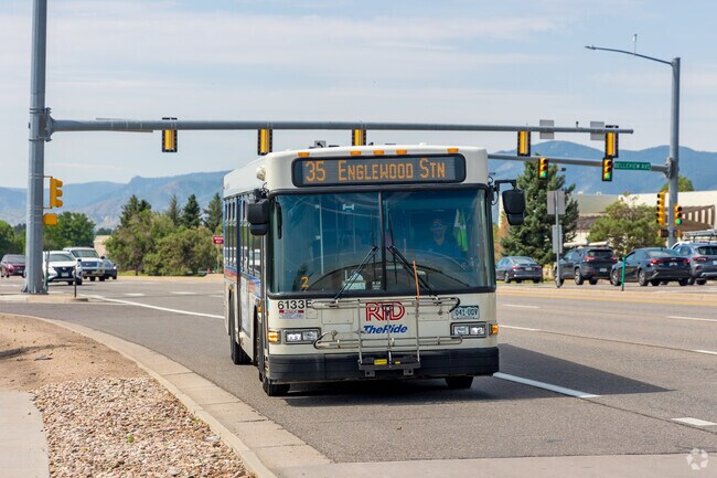The Regional Transportation District, or RTD, services a handful of bus stops along Wadsworth.