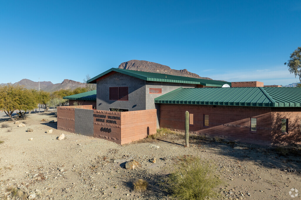 Valencia Middle School serves grades 6-8 in Tucson, Arizona.
