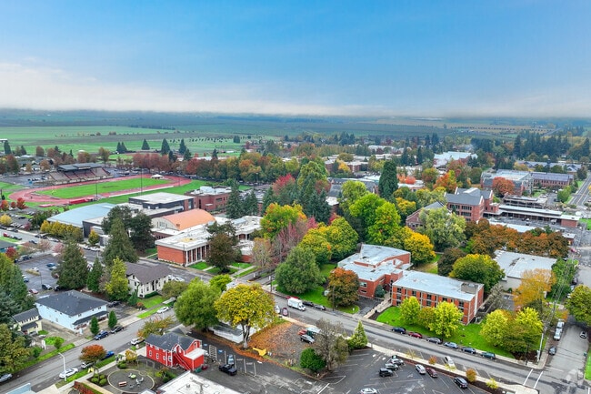 Monmouth is a college town in the heart of the Willamette Valley wine country.
