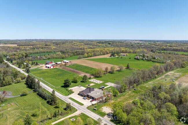 St. Augustine School is surrounded by fields and nature.