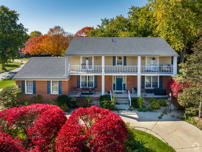Colonial style homes stand out in Plymouth Township.